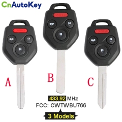 CN034012   ASK 433MHz 4D60/ 4D62/ G Chip CWTWB1U766 4 Button Remote Key Fob key for Subaru Outback  Forester Impreza Tribeca