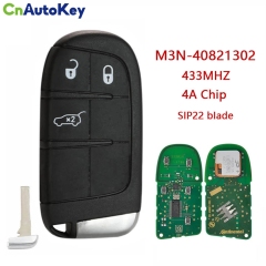 CN017024   Replacement Keyless Remote Smart Proximity Key 3-Button 433MHz 4A Chip for Fiat 500 500L 500X 2016+ SIP22 M3N-40821302