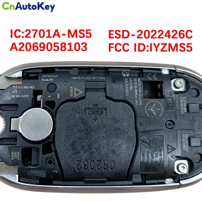 CN002090  OEM Smart Key Mercedes C-Class 2020+ Buttons:3 / Frequency: 433.92MHz / Part No: A206 905 80 03  (ONLY PAIRS)