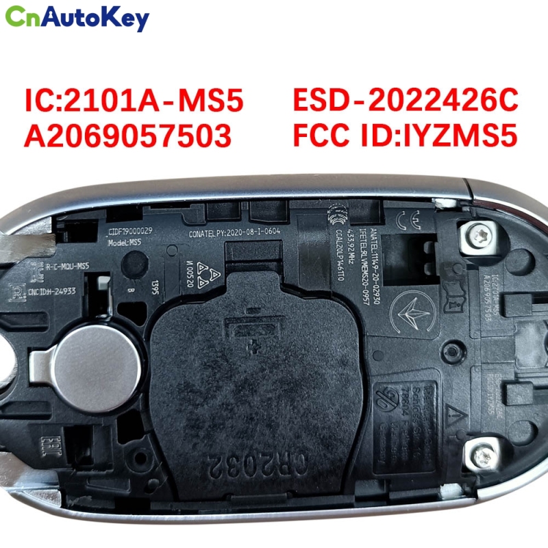 CN002089   OEM Smart Key Mercedes C-Class 2020+ Buttons:3 / Frequency: 433.92MHZ / Part No: A206 905 74 03 / (ONLY PAIRS)