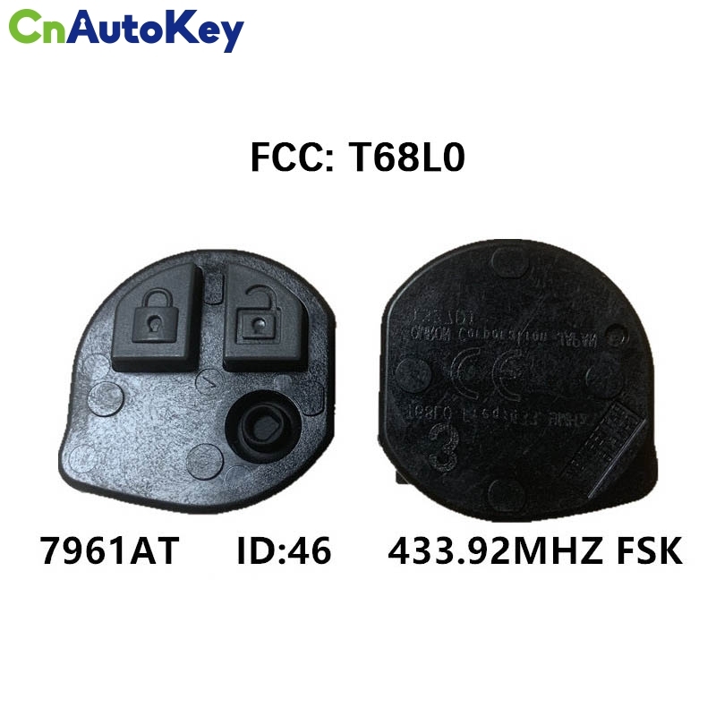 CN048021  2 Btns 433.92MHz PCF7961A / 46 CHIP Remote Key For Suzuki Swift 37145-71L20 37145-71L2