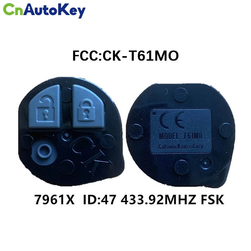 CN048020 T61M0 Remote  For Suzuki cultus Xcross SX4 433.92MHz FSK PCF7961X / HITAG 3 / 47 CHIP