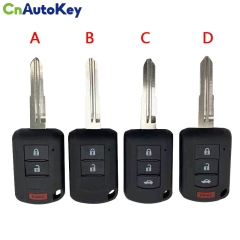 CS011020  Remote Head Key Shell Housing Fob 2/3/4 Buttons For Mitsubishi Eclipse Outlander Mirage lancer OUCJ166N Car Key Case （white button）