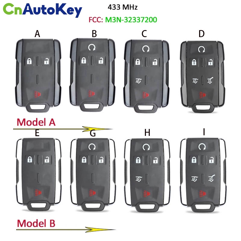 Cn014084 Remote Control Key 3 4 5 6 Button 433mhz Fob For Chevrolet Silverado 2019 2021 7332