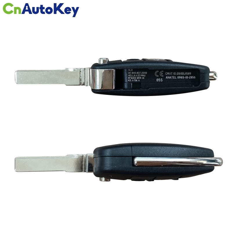 CN008025 FLIP Remote Key 3 Buttons For Audi A1 Q3 433mhz id48 8X0 837 220 D