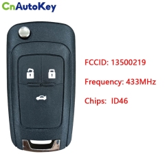 CN014002 Chevrolet Cruze 3 button remote Flip key 433MHZ ID46 13500219