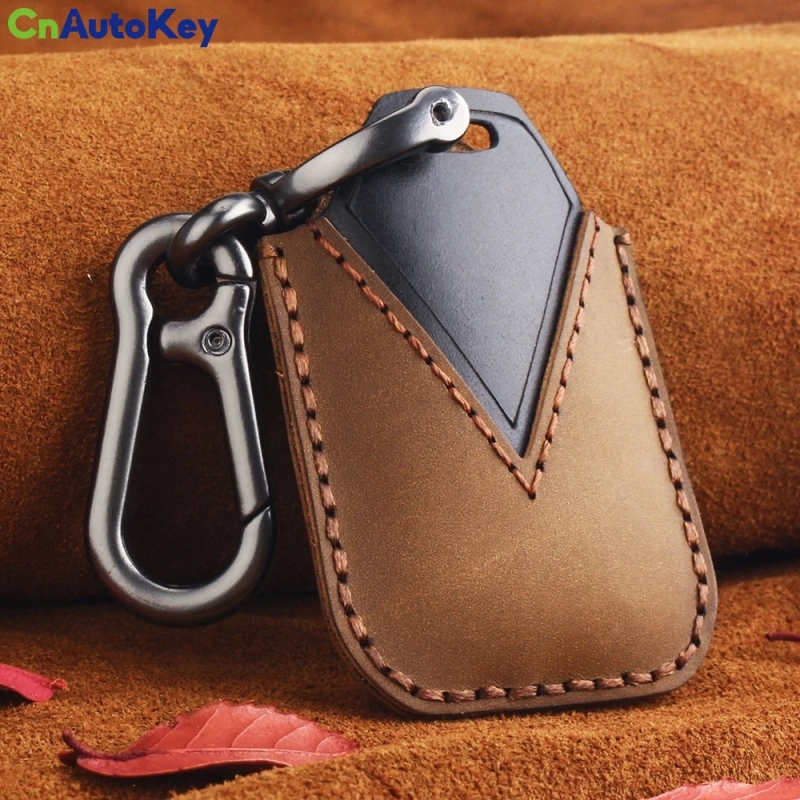 CS003043  For Honda Civic Accord Cr-v Pilot CRV 2015 2016 2017 2018 KeyChain 4 Button Leather Remote Car Key Case Skin Cover Jacket