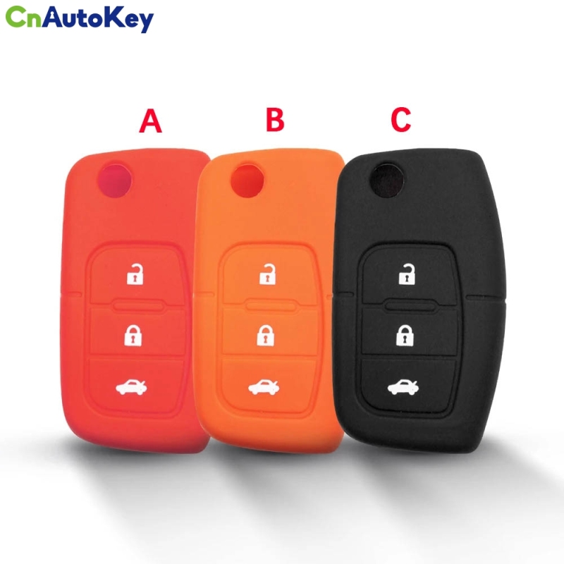 CS018042  For Ford Fiesta Focus Focus C-Max Galaxy Kuga Mondeo MK4 S-Max Fob Smart Remote Key Case Cover Silicone Car Key Cover