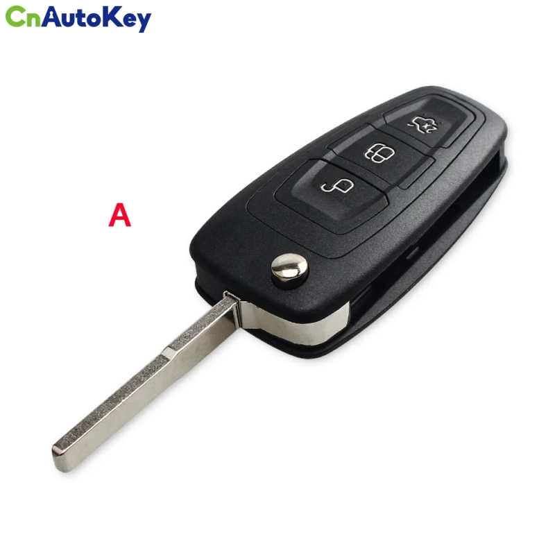 CS018044  3 Buttons For Ford Focus Mondeo Fiesta 2013 Fob Auto Case With HU101 Blade Flip Folding Remote Key Shell Car Key Cover