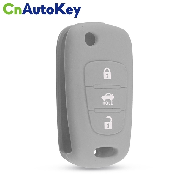 CS020036  For Hyundai I20 I30 IX35 I35 Accent Solaris Verna Elantra VERNA KIA K2 K3 3BTN Silicone Flip Car Key Cover Remote Case