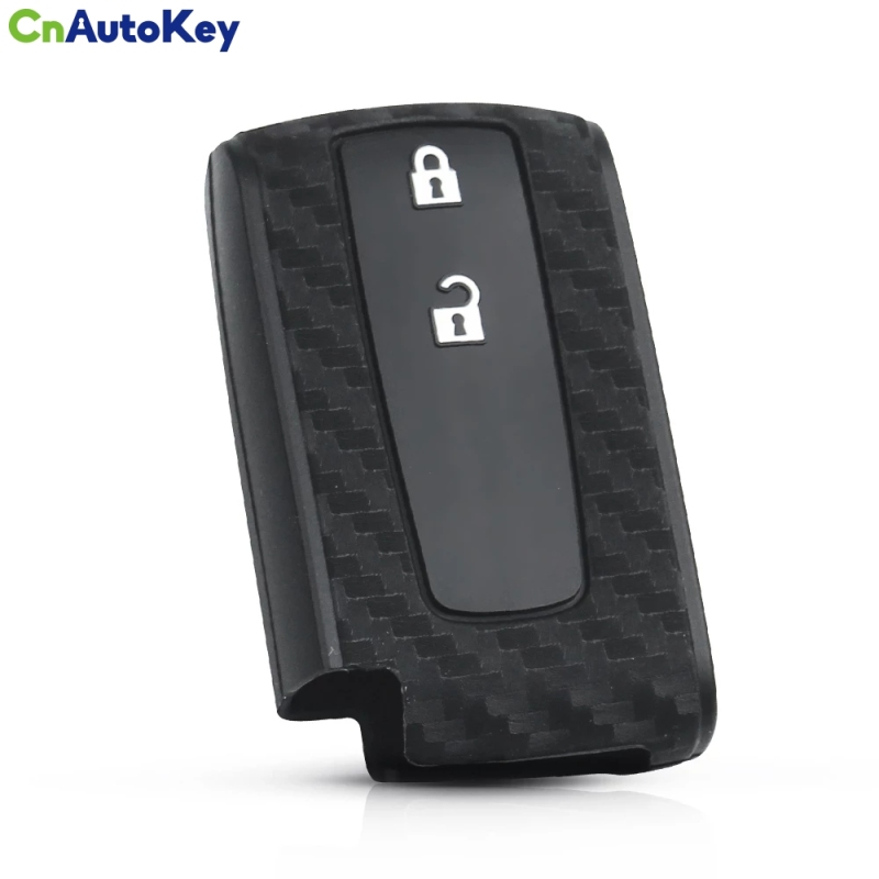 CS007113   For Toyota Prius Crown Avensis Verso Remote Car Silicone Key Case Cover 2 Buttons Carbon Silicone Car Key Case