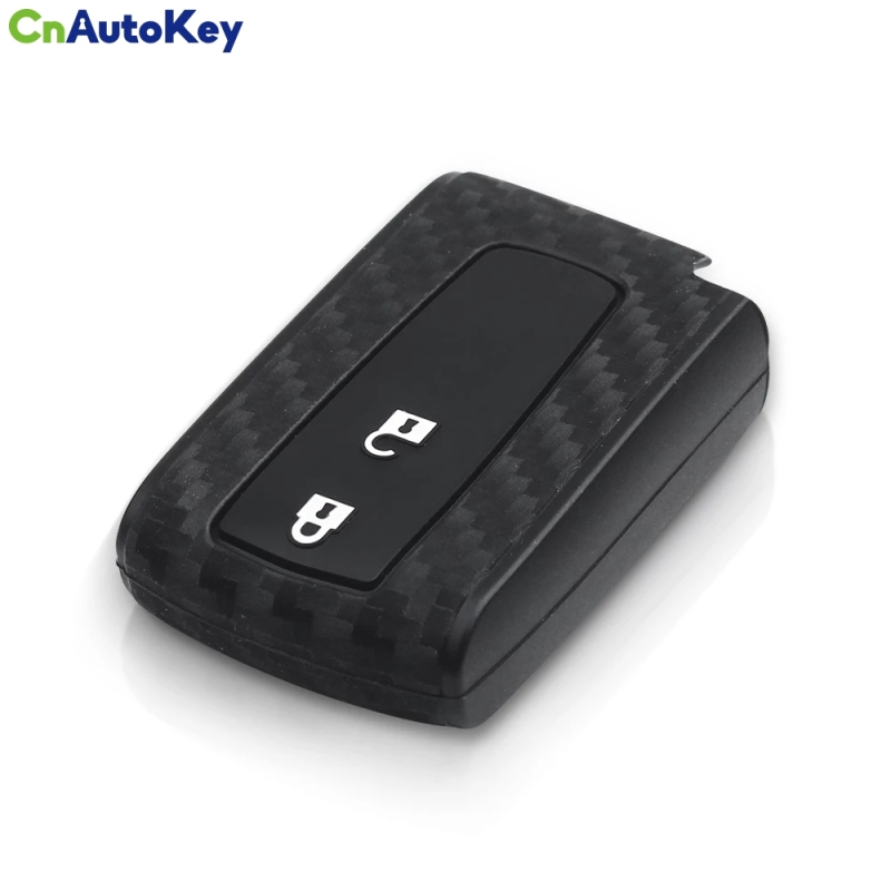 CS007113   For Toyota Prius Crown Avensis Verso Remote Car Silicone Key Case Cover 2 Buttons Carbon Silicone Car Key Case