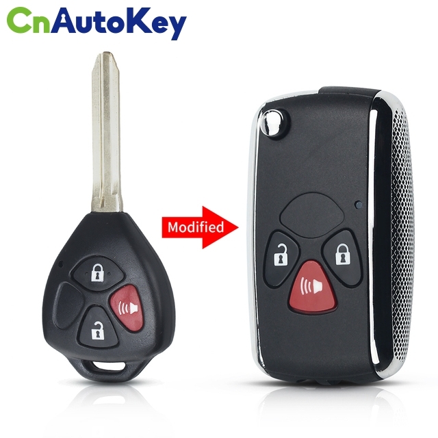 CS007119  2/3/4 Button Modified Remote Car Key Case For Toyota Avlon Crown Corolla Camry RAV4 Reiz Yaris Prado Key Shell TOY43 4.0