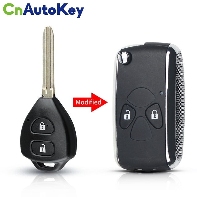 CS007119  2/3/4 Button Modified Remote Car Key Case For Toyota Avlon Crown Corolla Camry RAV4 Reiz Yaris Prado Key Shell TOY43 4.0