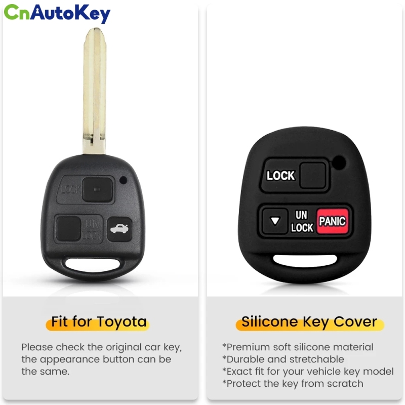 CS007118   Key Rings For TOYOTA Avensis Camry Corolla For Lexus ES330 RX330 GS300 Fob Protect Remote Silicone Car Key Case