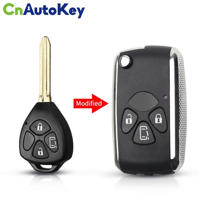 CS007119  2/3/4 Button Modified Remote Car Key Case For Toyota Avlon Crown Corolla Camry RAV4 Reiz Yaris Prado Key Shell TOY43 4.0