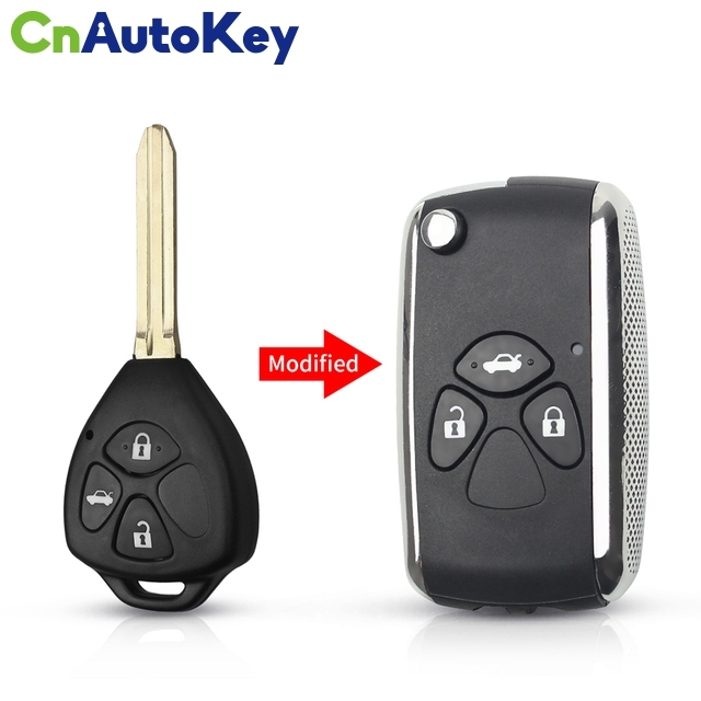 CS007119  2/3/4 Button Modified Remote Car Key Case For Toyota Avlon Crown Corolla Camry RAV4 Reiz Yaris Prado Key Shell TOY43 4.0
