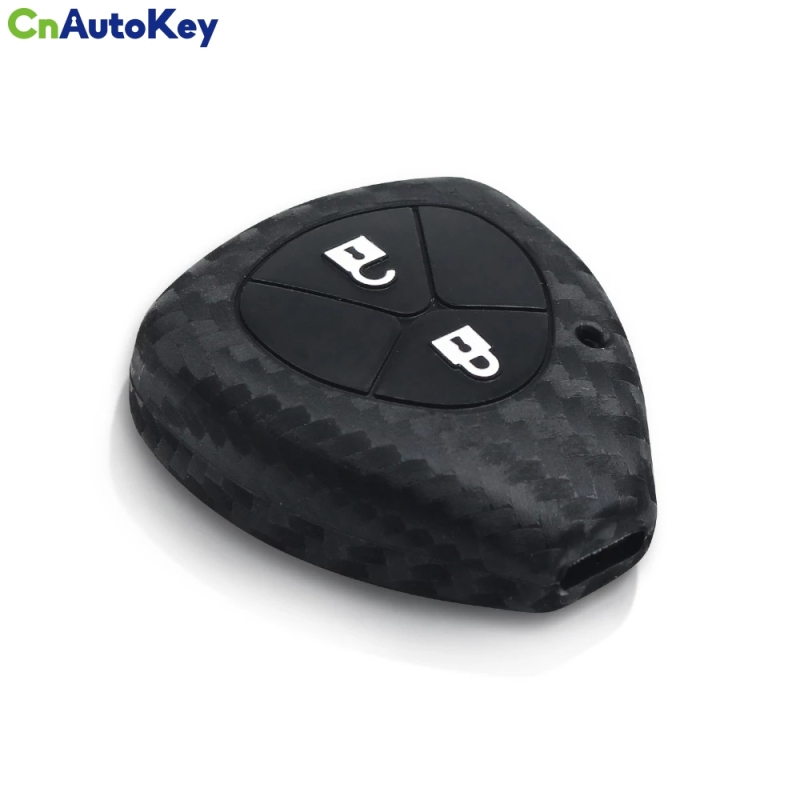 CS007115  Carbon Silicone Car Key Case For Toyota Yaris Tarago Camry Corolla RAV4 Crown Avalon Venza 4 Buttons Key Rings