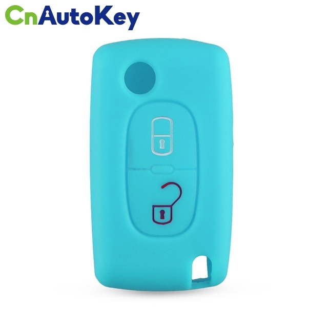 CS009045  Für Peugeot 308 207 307 807 Für Citroen C3 Picasso C-Crosser C4 C8 Flip Schlüssel Abdeckung 2 tasten Silikon Auto Schlüssel Fob Fall