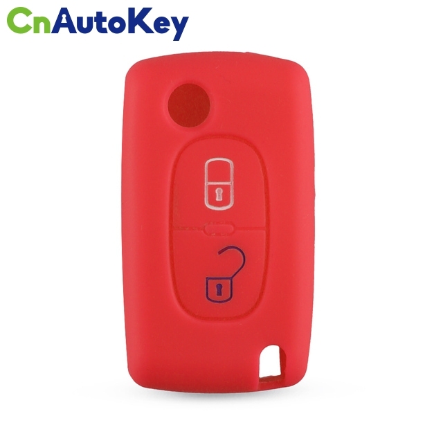 CS009045  Für Peugeot 308 207 307 807 Für Citroen C3 Picasso C-Crosser C4 C8 Flip Schlüssel Abdeckung 2 tasten Silikon Auto Schlüssel Fob Fall