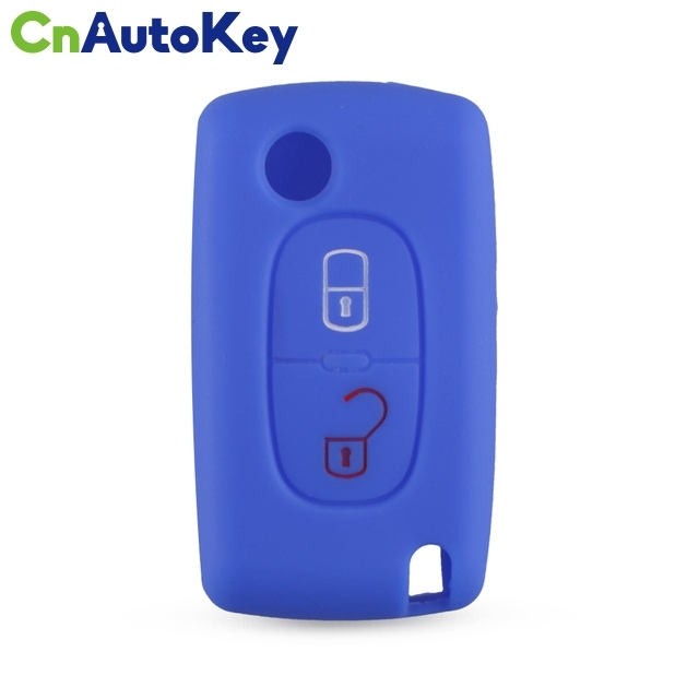 CS009045  Für Peugeot 308 207 307 807 Für Citroen C3 Picasso C-Crosser C4 C8 Flip Schlüssel Abdeckung 2 tasten Silikon Auto Schlüssel Fob Fall