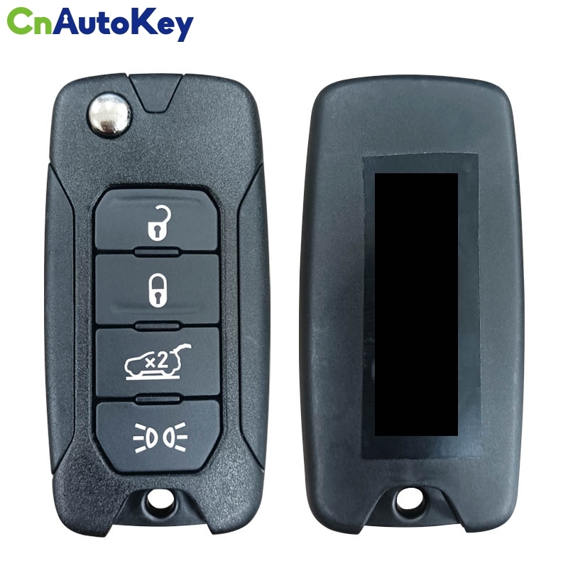 CN086048  4 Buttons Flip Folding Remote Key for Fiat 500X Jeep Renegade 2016-2018 433MHz with Chip Megamos AES 2ADFTFI5AM433TX SIP22 Uncut 4 Buttons