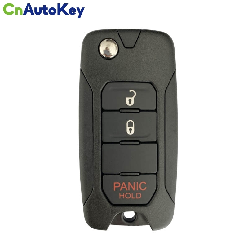 CN086047   4 Buttons Flip Folding Remote Key for Fiat 500X Jeep Renegade 2016-2018 433MHz with Chip Megamos AES 2ADFTFI5AM433TX SIP22 Uncut 4 Buttons