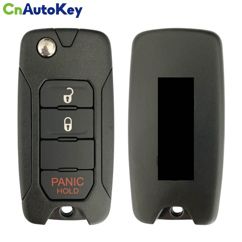 CN086047   4 Buttons Flip Folding Remote Key for Fiat 500X Jeep Renegade 2016-2018 433MHz with Chip Megamos AES 2ADFTFI5AM433TX SIP22 Uncut 4 Buttons
