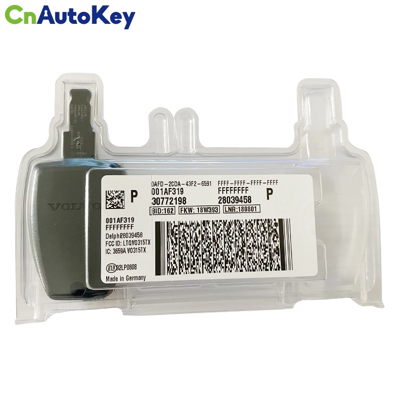 CN050012   Original Fit For Volvo S40/C30/C70 315 ASK 48chip Remote control Smart Keyless Key FCCID LTQV0315TX