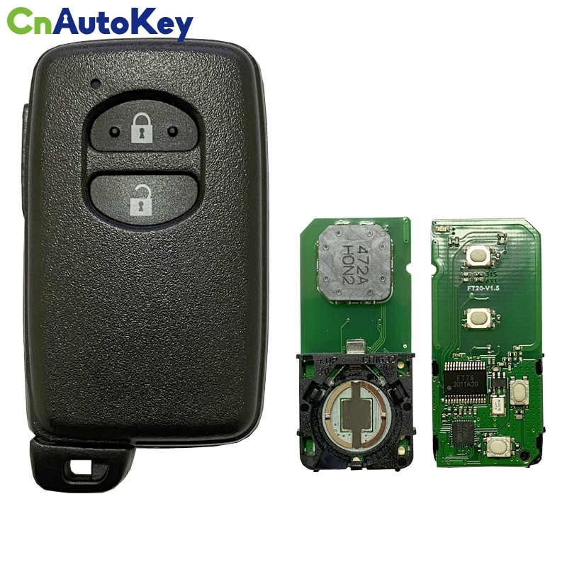 CN007265   2 Buttons Black DST40 , 94 chip ,433.92 ASK 0140DSmart Remote Key For Toyota