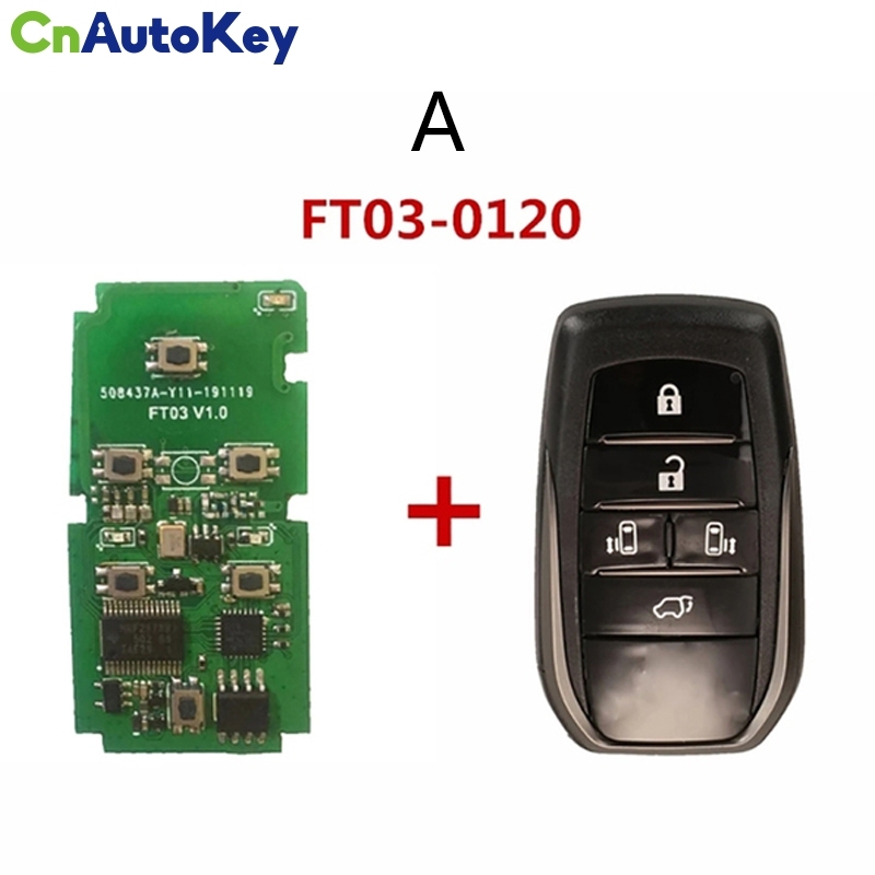 CN007271  Lonsdor ft03 FT03-0120 312/315/433mhz inteligente chave pcb para toyota alphard vellfire 8a chip k518 inteligente placa chave remota