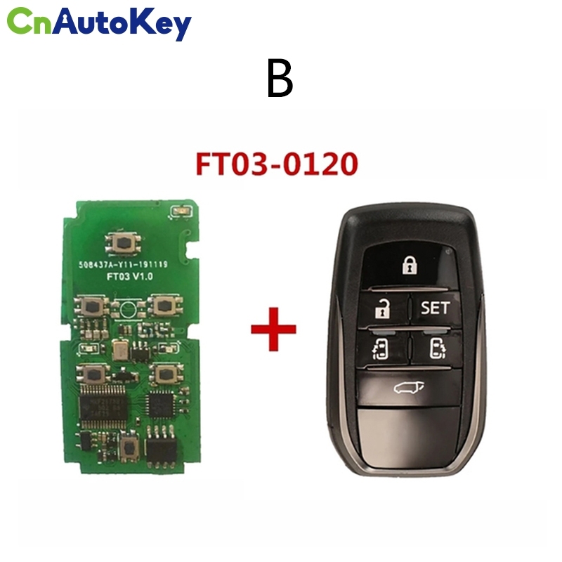 CN007271  Lonsdor ft03 FT03-0120 312/315/433mhz inteligente chave pcb para toyota alphard vellfire 8a chip k518 inteligente placa chave remota