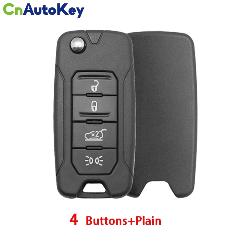 CS086004  2+1 Buttons For Jeep Renegade 2015/6/7/8 Flip Remote Car Key Shell Case With Uncut SIP22 Blade Replacement With Logo