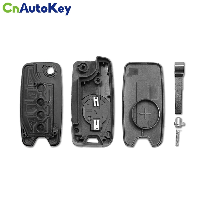 CS086004  2+1 Buttons For Jeep Renegade 2015/6/7/8 Flip Remote Car Key Shell Case With Uncut SIP22 Blade Replacement With Logo