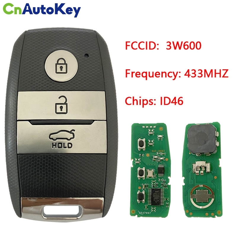 CN051009 For kia sorento K5 3 button smart KEY 433MHZ ID46 3W600 1Y600