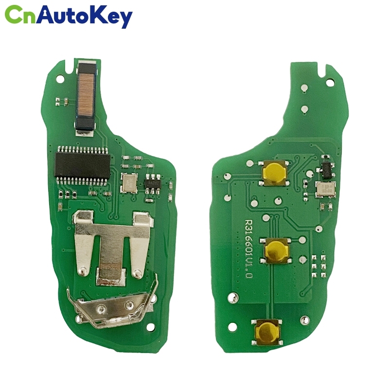 CN009051 3 Buttons Smart Remote Key For Peugeot 433 MHz Transponder HITAG AES（without logo）