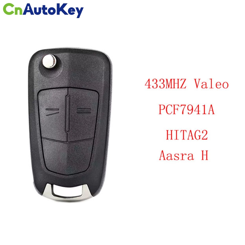 CN028021 2 Buttons 433MHz PCF7941A Remote Flip Key Fob For Opel Astra H ...
