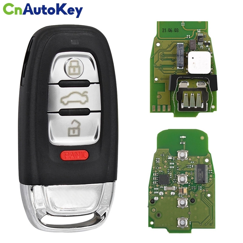CN008088  Aftermarket 4 Button Keyless remote 2012 2013 2014 2015 2016 key fob fits Audi A6 keyfob Part. No: 8T0.959.754 M, FCC ID: IYZFBSB802