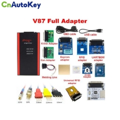 CNP169 Iprog + V87 Full Adapters Auto Key ECU Programmer Iprog Plus Eeprom IMMO Airbag Reset Dashboard Kilometer PK Digiprog 3 Carprog