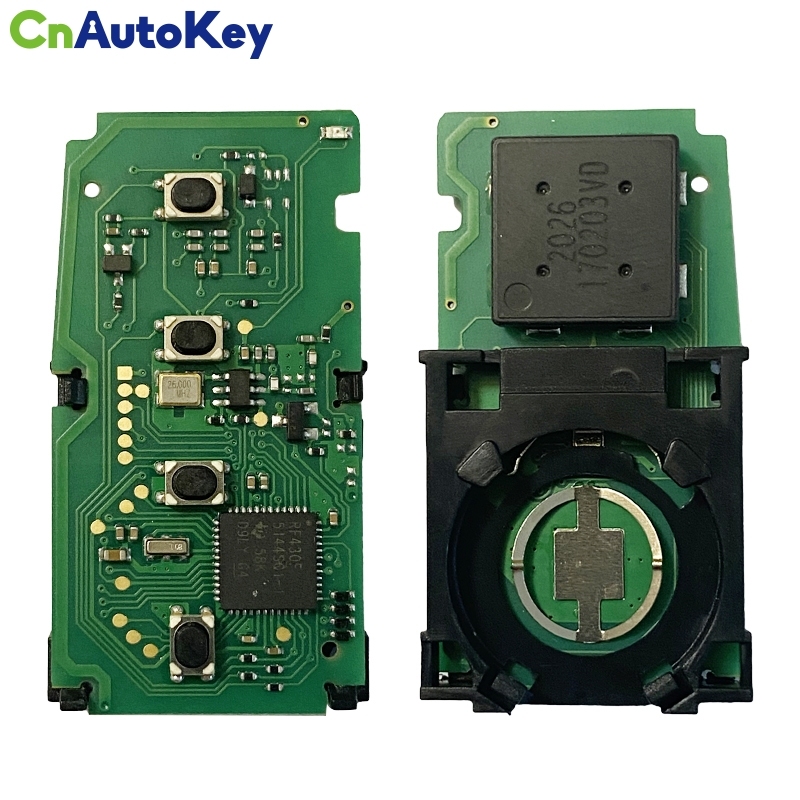 CN007153 For TOYOTA Land Cruiser, Harrier smart key, 2Buttons, 14FAB-02 PAGE1 A8 DST-AES Chip, 312/314MHz, with Keyless Go 89904-48F11
