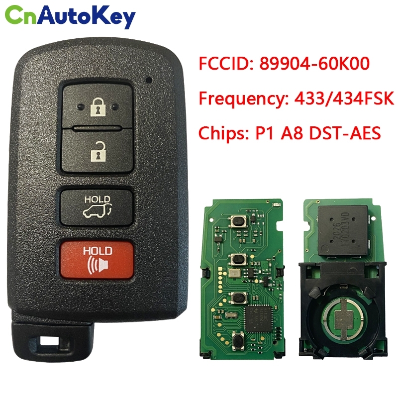 CN007165 2016 - 2017 Toyota Land Cruiser - Smart Key 4B - 433MHz - BH1EW - 89904-60K00