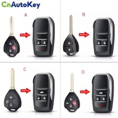 CS007130   2 3 Button Filp Folding Remote Car Key Shell Case For Toyota Corolla RAV4 Camry Avlon Scion Key Modified 2019 New Arrivel