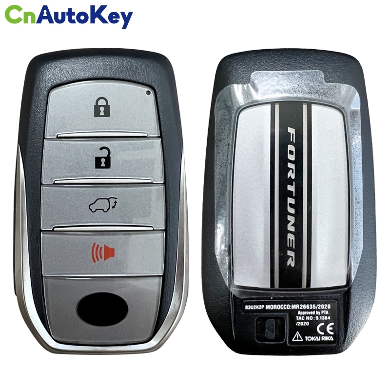 CN007293 Original 3+1 Button Smart Car Key For Toyota FORTUNER Remotes 433.92MHZ FCC ID B3U2K2P/0010 BM1EW