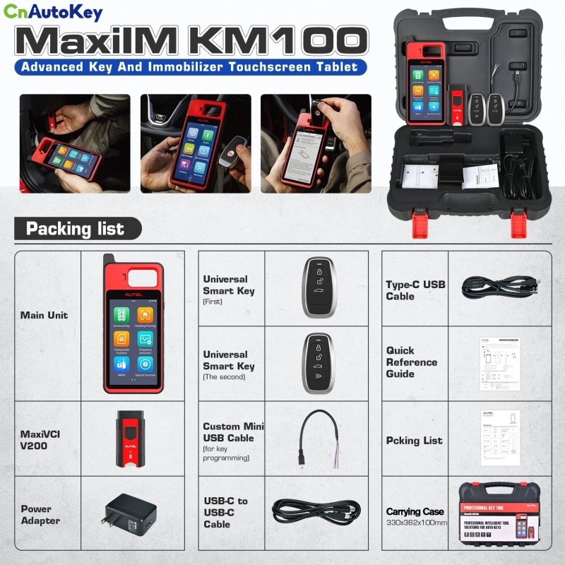 CNP172   Autel MaxiIM KM100 Universal Smart Key Generator Remote Key Fob Programmer Immobilizer Tool Free Lifetime Update PK IM508/IM608