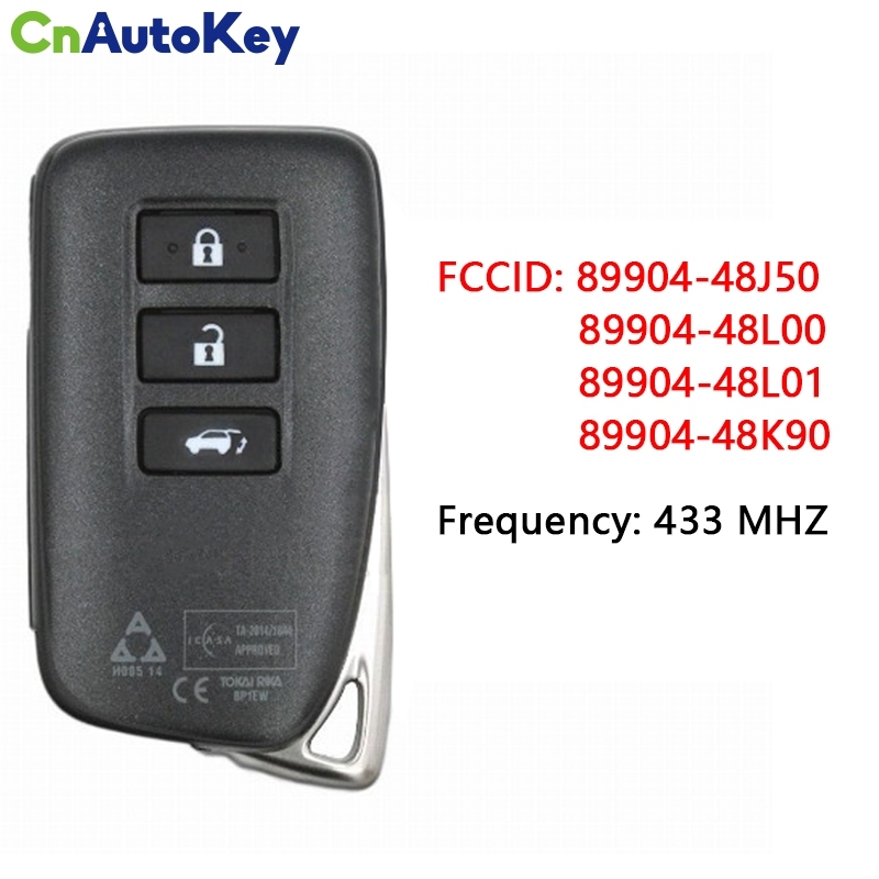 CN052055   Genuine Lexus RX350 RX450HL 2016-2020 Smart Key Remote 3 Buttons 433 MHz BP1EW DST-AES RF430 Chip 89904-48J50 89904-48L00 89904-48L01 89904
