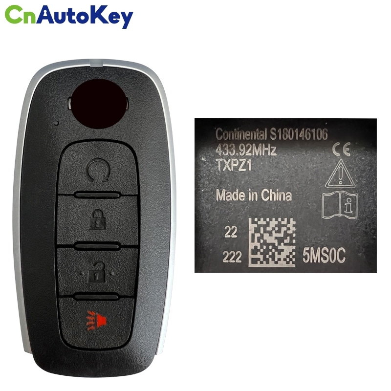 CN027102 Original 2023 N-issan Smart Key Remote 4 Buttons 434MHz Fcc ID KR5TXPZ1 S180146106 HITAG AES CHIP