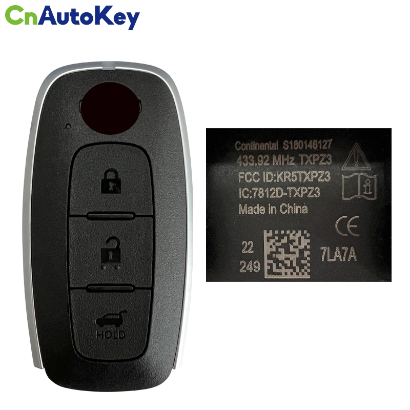 CN027100 Original 2023 N-issan Smart Key Remote 3 Buttons 434MHz Fcc ID KR5TXPZ3 S180146127 HITAG AES CHIP