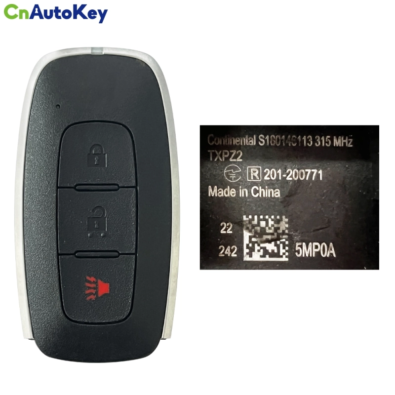 CN027104 Original 2023 N-issan Smart Key Remote 2+1 Buttons 315MHz Fcc ID TXPZ2 S180146113 HITAG AES CHIP