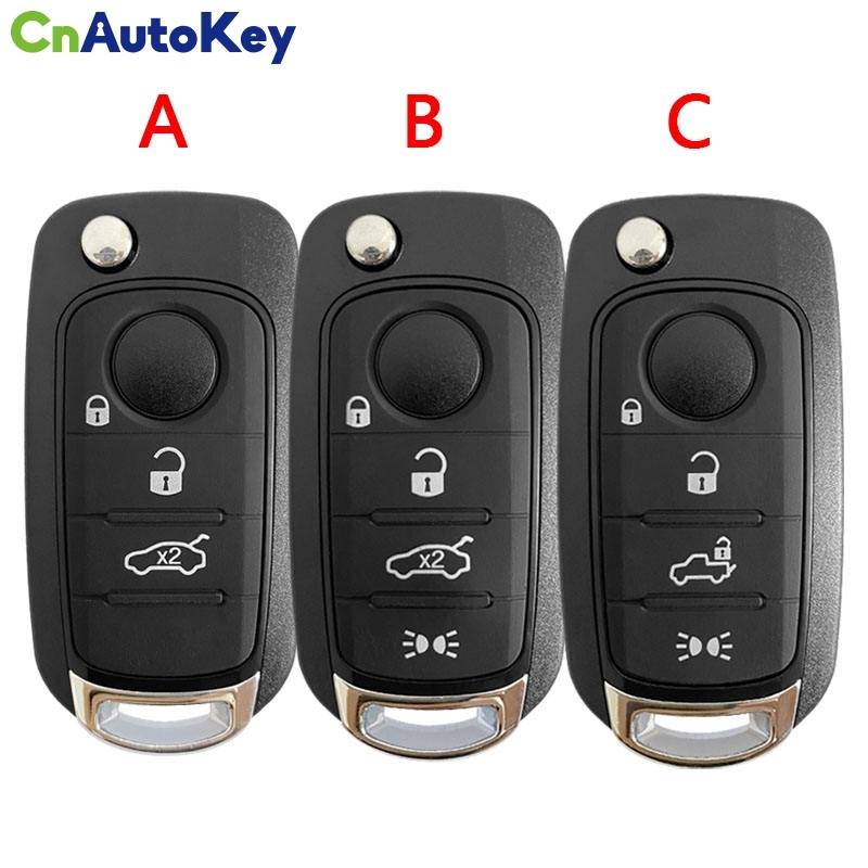 CS017007  Flip Key for Fiat 500 500X 3Buttons key shell  Blade SIP22