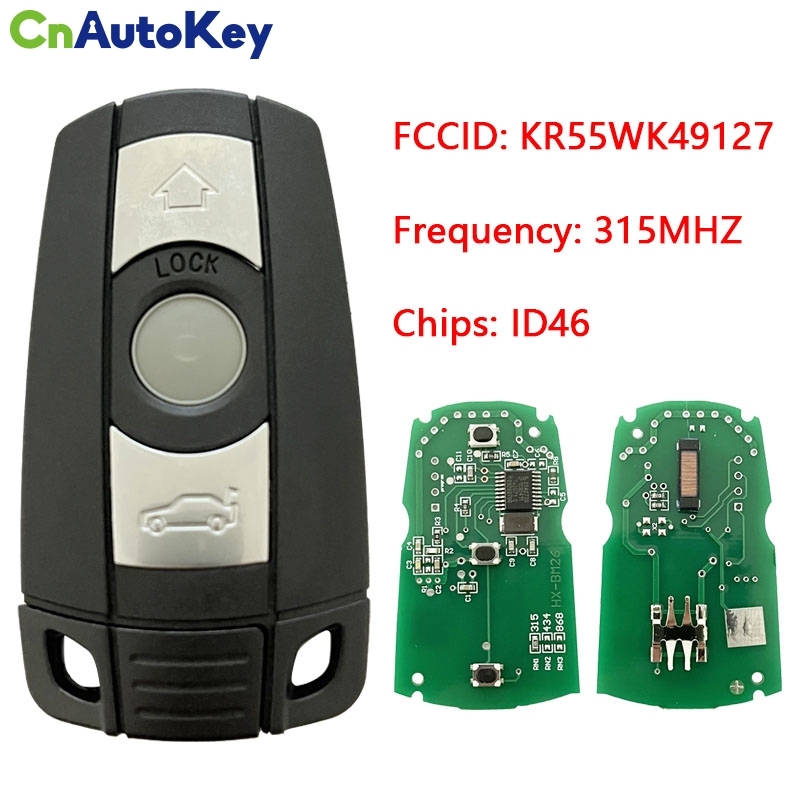CN006025  315Mhz 3 Buttons Remote Key Fob Replacement  KR55WK49127 Fit for BMW CAS3